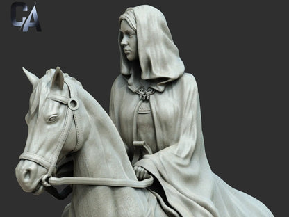 1:12 Elven Rider | 3D Printed Resin Garage Kit Figure | CA 3D Studios