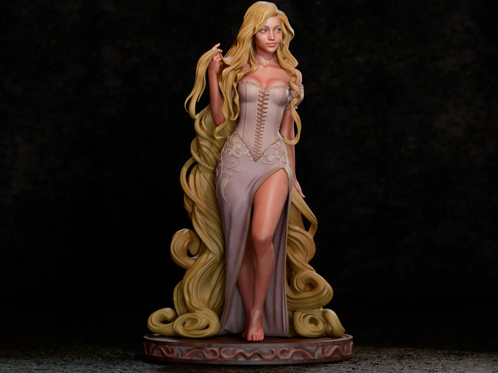 1:12 Rapunzel, Princess of the Tower | 3D Printed Resin Garage Kit Figure | CA 3D Studios