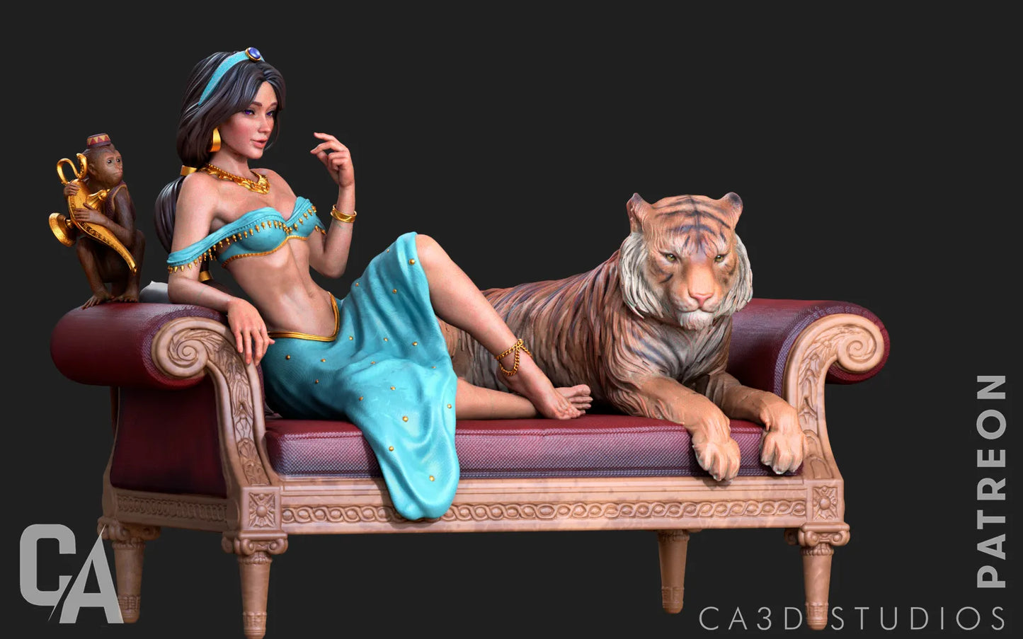 1:12 Princess Among Friends | 3D Printed Resin Garage Kit Figure | CA 3D Studios