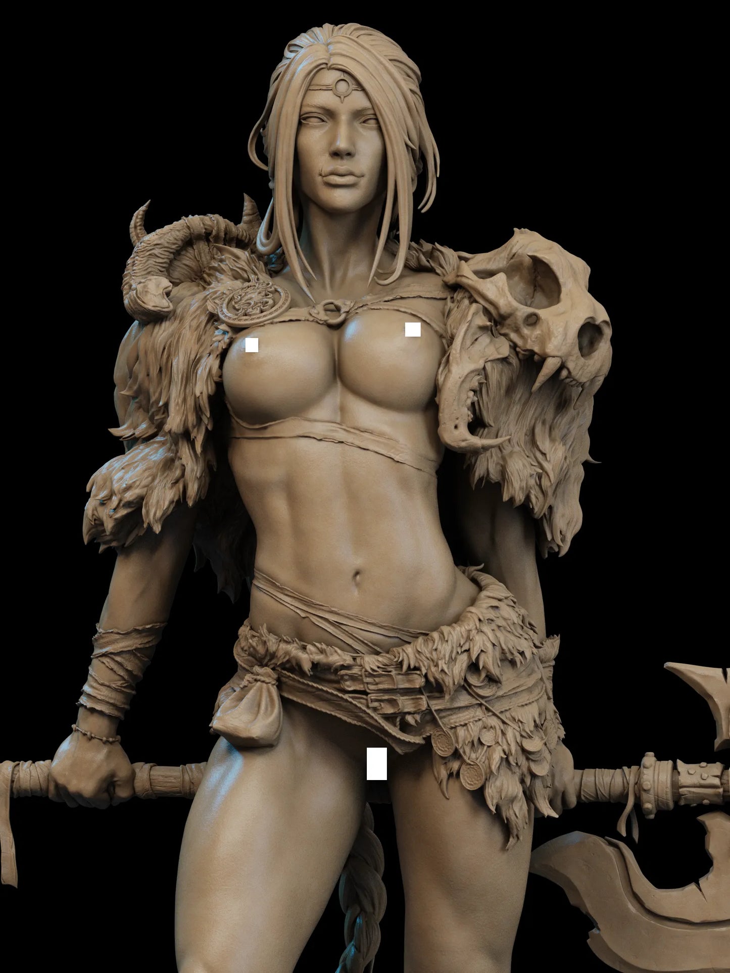 1:12 Barbarian Queen | Resin Garage Kit Figure Original Character | CA 3D Studios