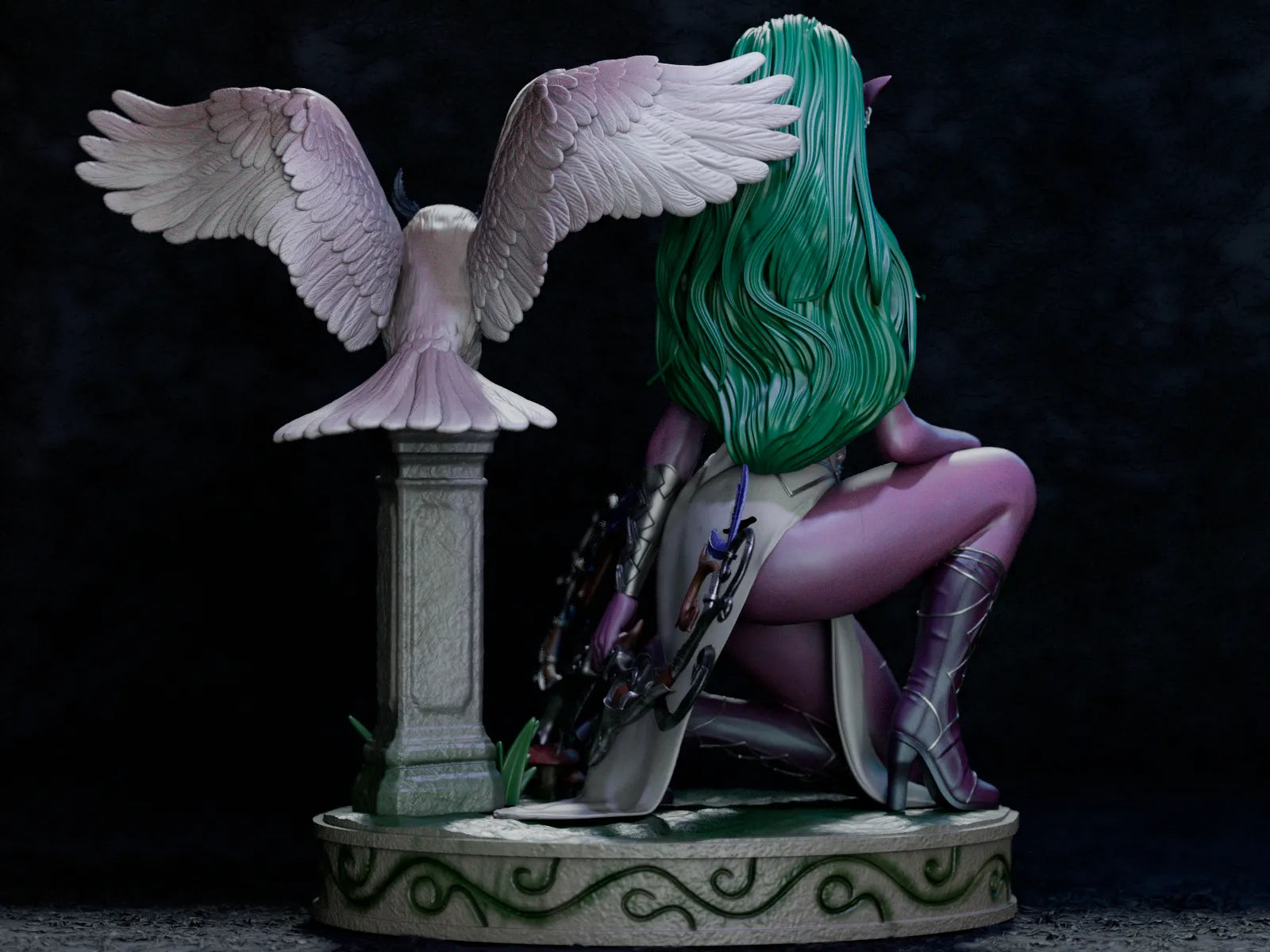 1:12 Moon Priestess Guardian | 3D Printed Resin Garage Kit Figure | CA 3D Studios