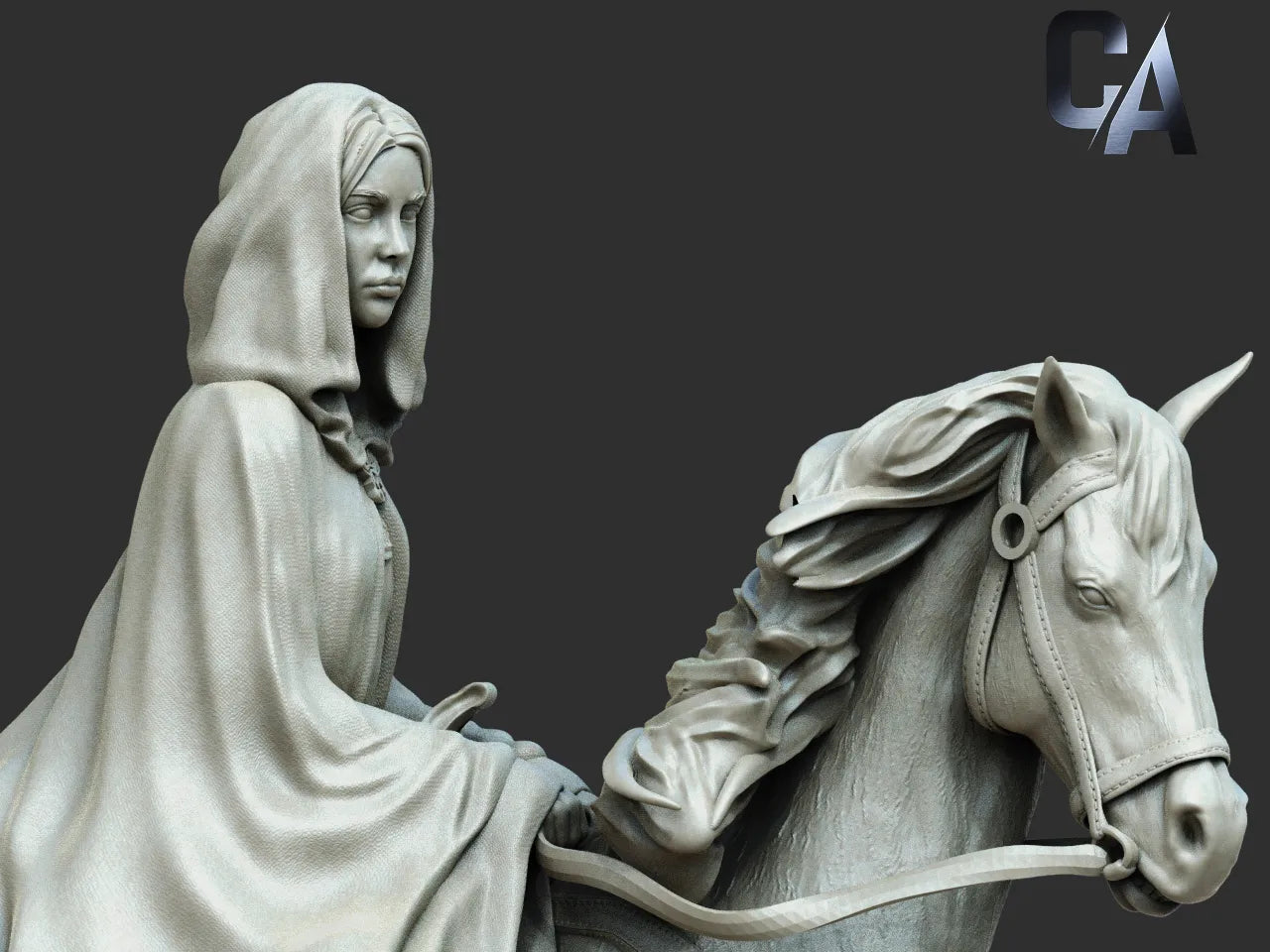 1:12 Elven Rider | 3D Printed Resin Garage Kit Figure | CA 3D Studios