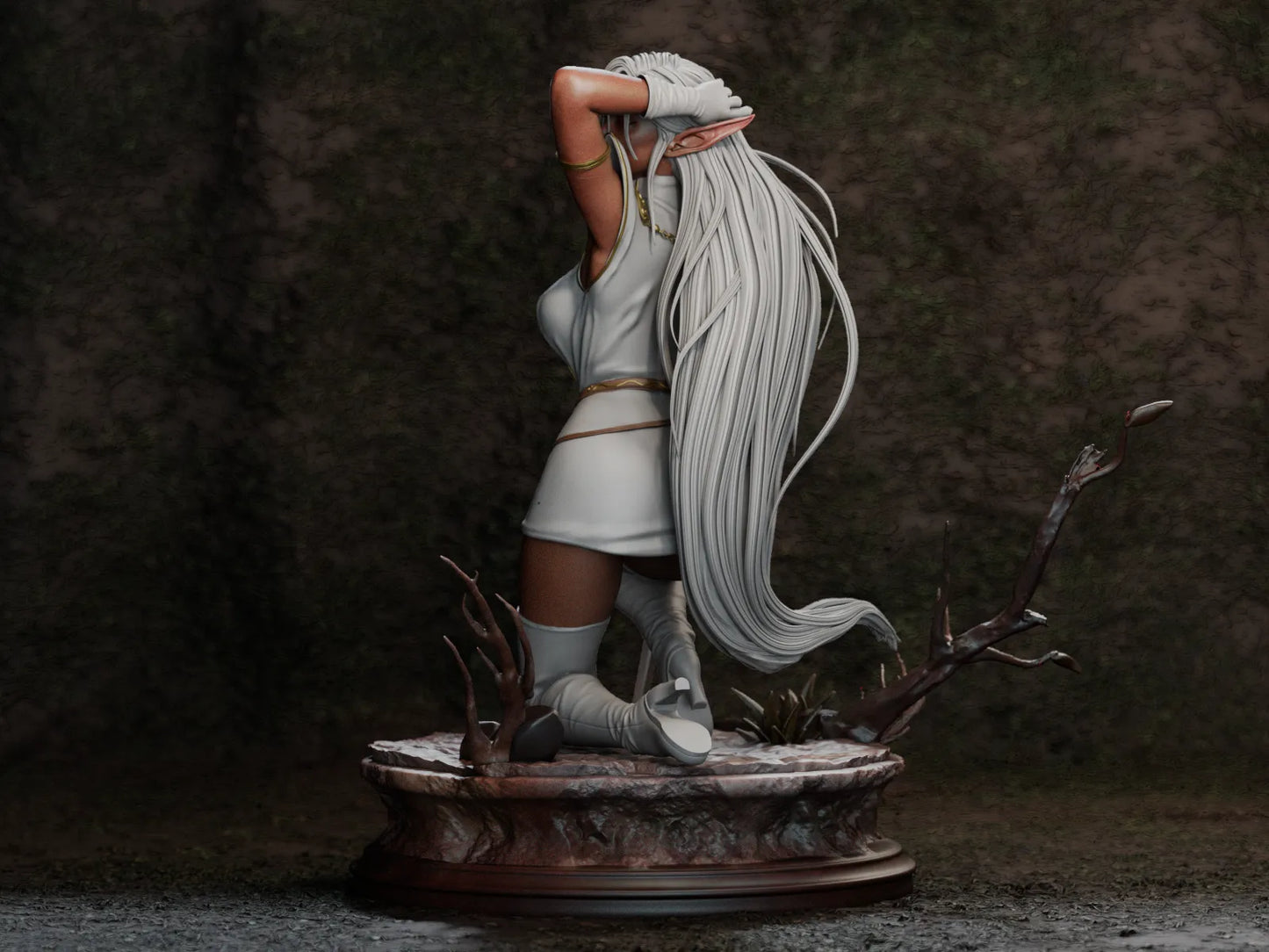 1:12 Dark Elf Warrior | 3D Printed Resin Garage Kit Figure | CA 3D Studios