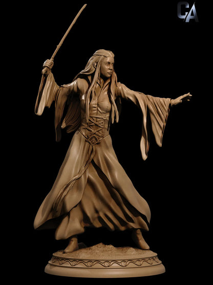 1:12 Elven Swordswoman | 3D Printed Resin Garage Kit Figure | CA 3D Studios