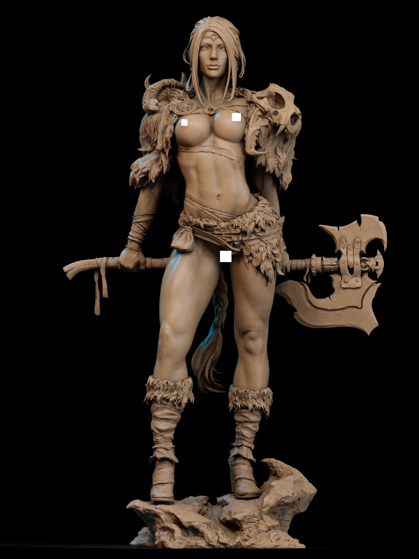 1:12 Barbarian Queen | Resin Garage Kit Figure Original Character | CA 3D Studios