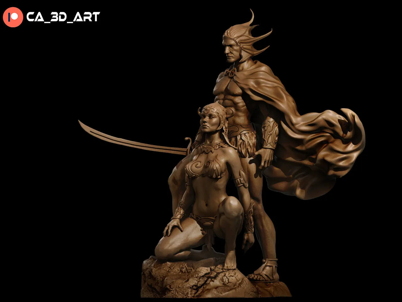 1:12 Fighting Man of Mars | Resin Garage Kit Figure Fan Art | CA 3D Studios