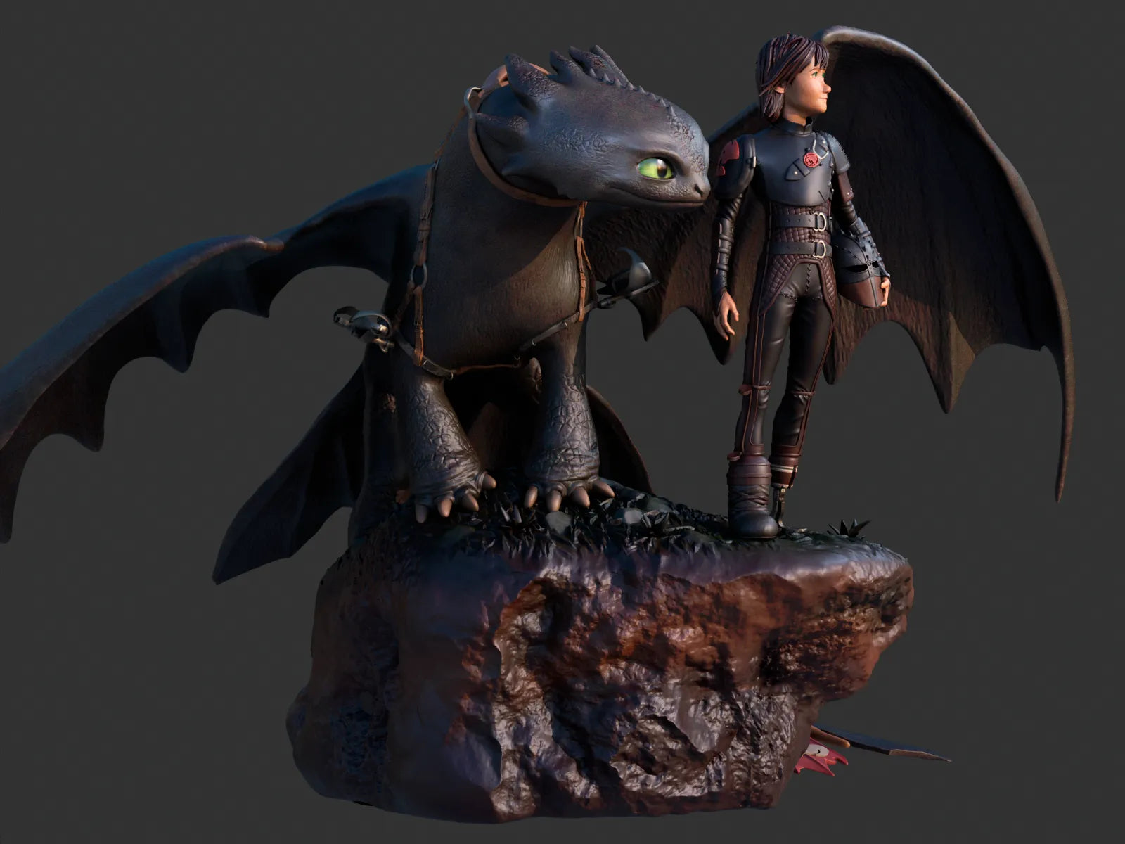 1:12 Dragon Rider Companion | 3D Printed Resin Garage Kit Figure | CA 3D Studios