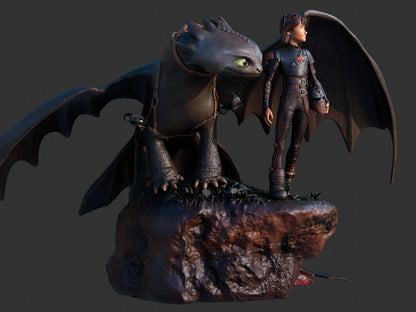 1:12 Dragon Rider Companion | 3D Printed Resin Garage Kit Figure | CA 3D Studios