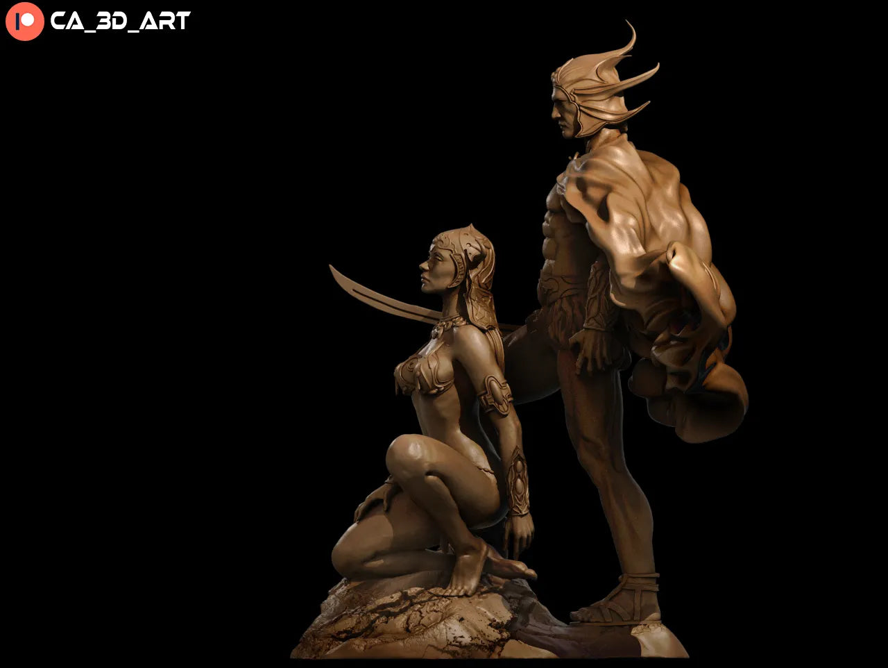 1:12 Fighting Man of Mars | Resin Garage Kit Figure Fan Art | CA 3D Studios