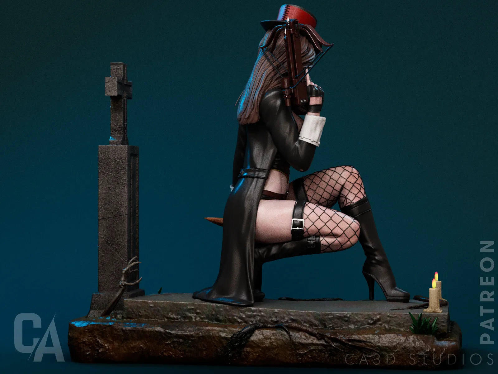 1:12 Vampire Huntress | 3D Printed Resin Garage Kit Figure | CA 3D Studios
