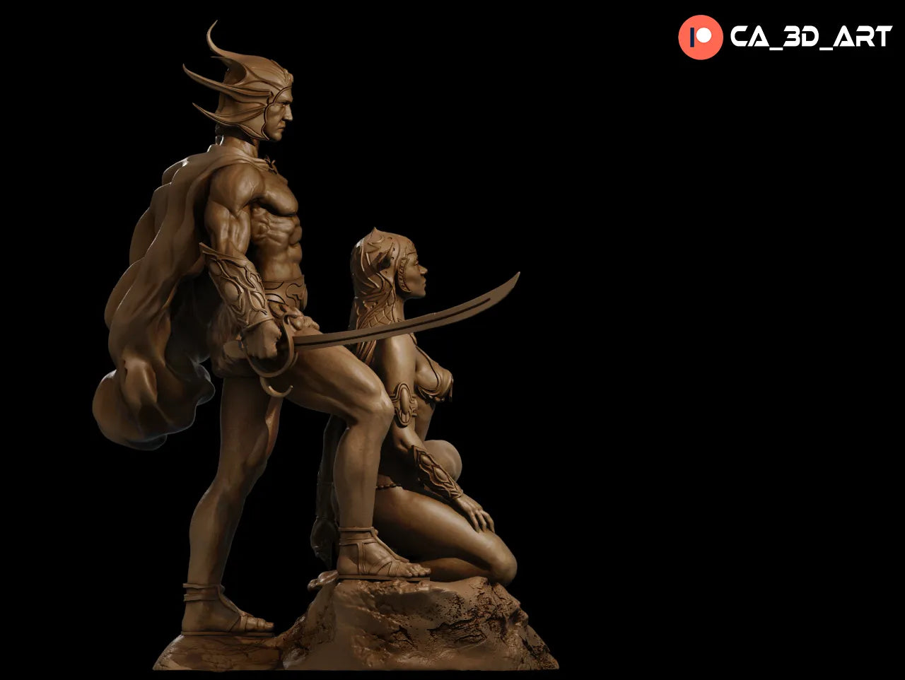 1:12 Fighting Man of Mars | Resin Garage Kit Figure Fan Art | CA 3D Studios