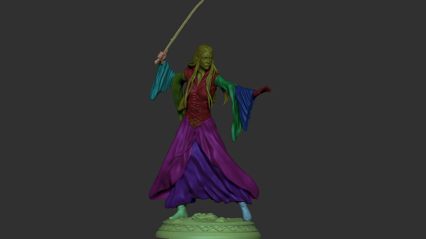 1:12 Elven Swordswoman | 3D Printed Resin Garage Kit Figure | CA 3D Studios