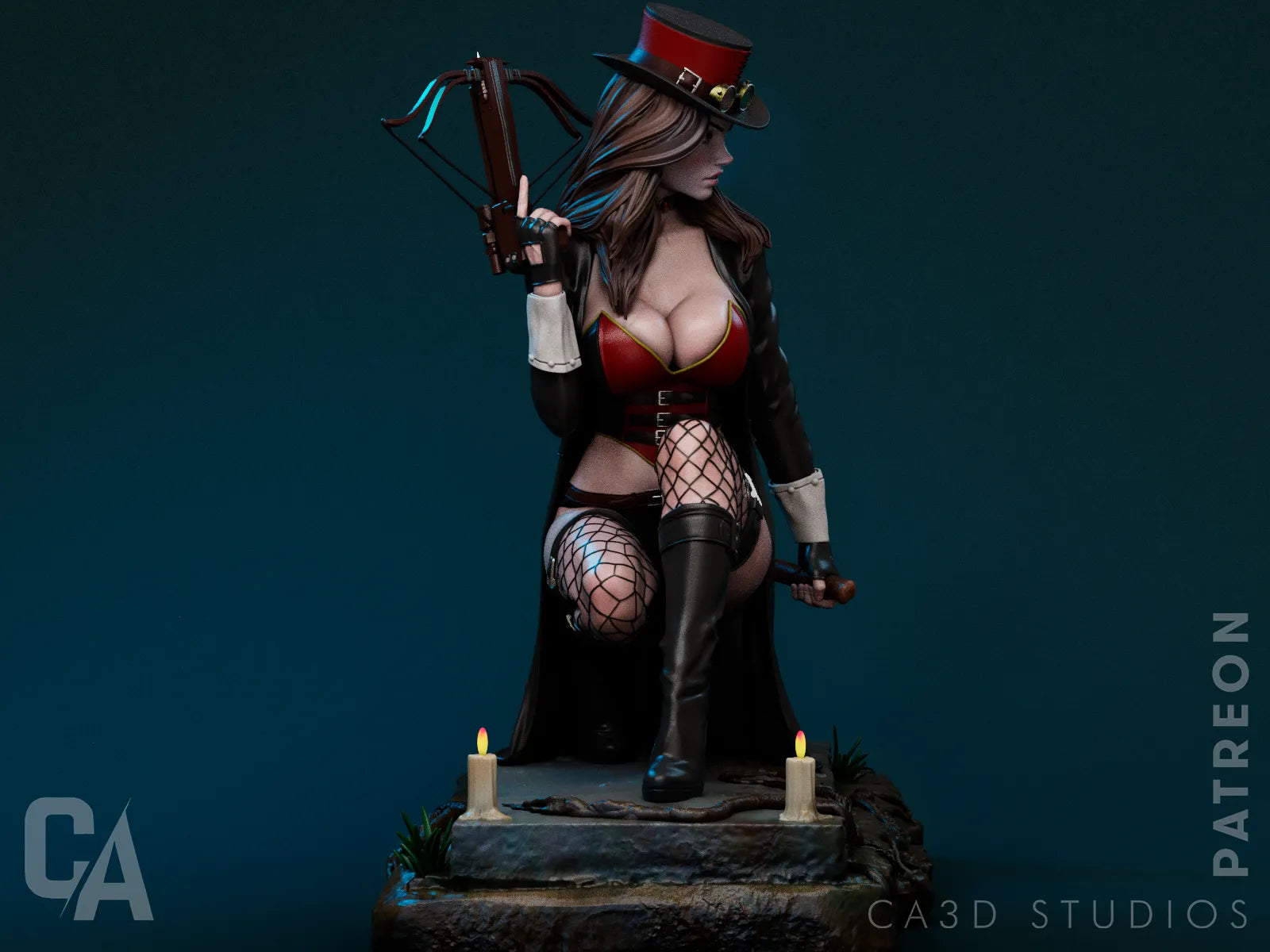1:12 Vampire Huntress | 3D Printed Resin Garage Kit Figure | CA 3D Studios