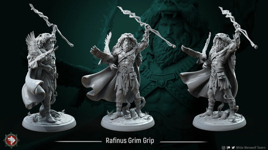 Rafinus Ursa Grim Grip, Druid Wild Shape Bear | Gaming or Display Miniature | White Werewolf Tavern