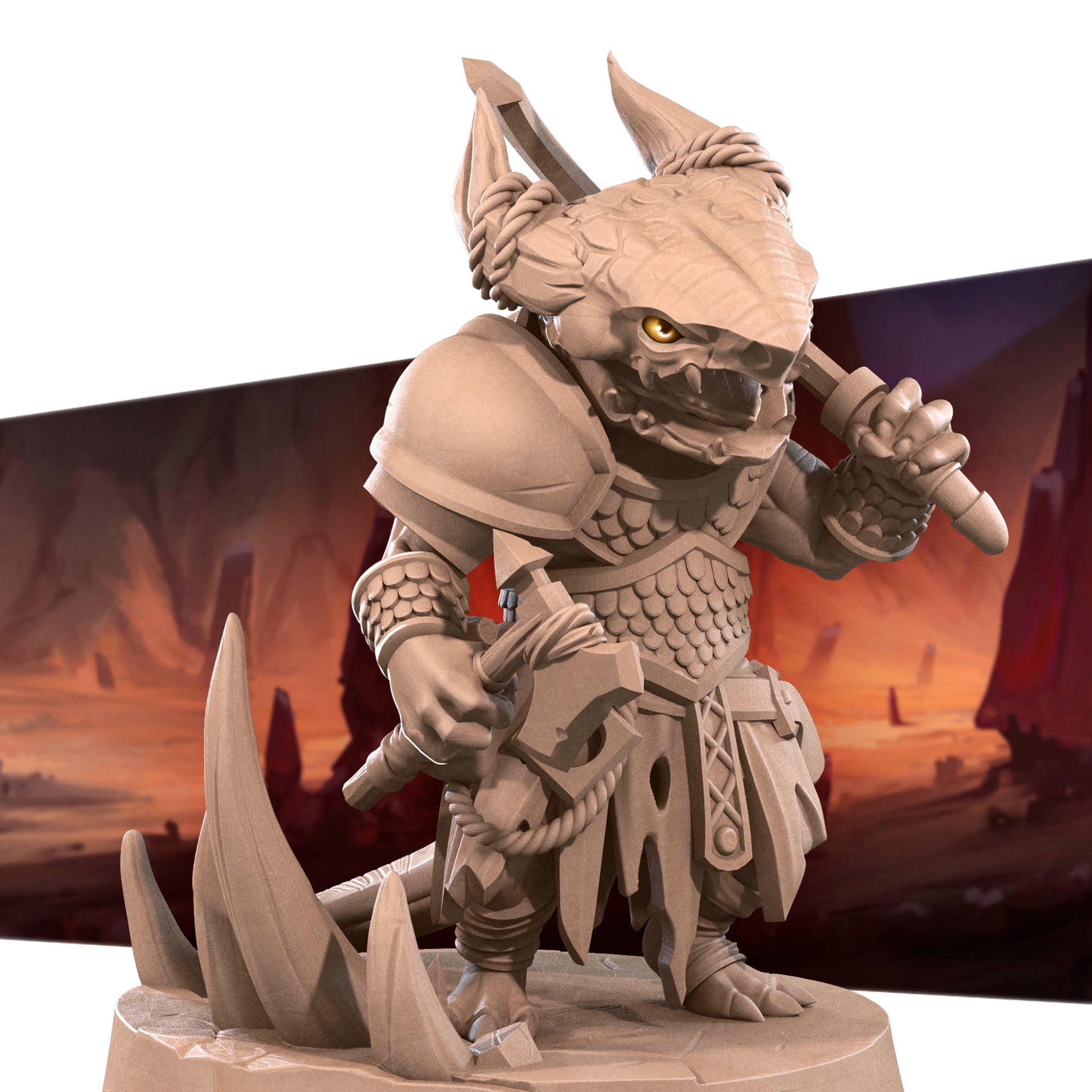 Kobold Raider | D&D TTRPG Miniature | Bite the Bullet