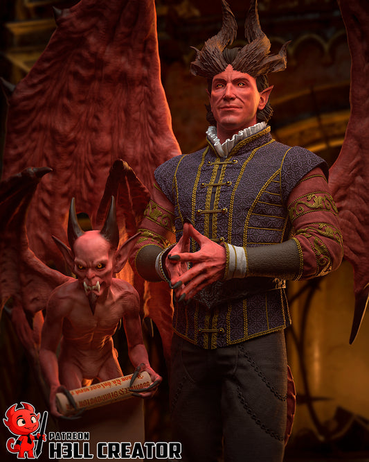 1:12 Infernal Aristocrat | Resin Garage Kit Figure Game Fan Art | h3LL creator