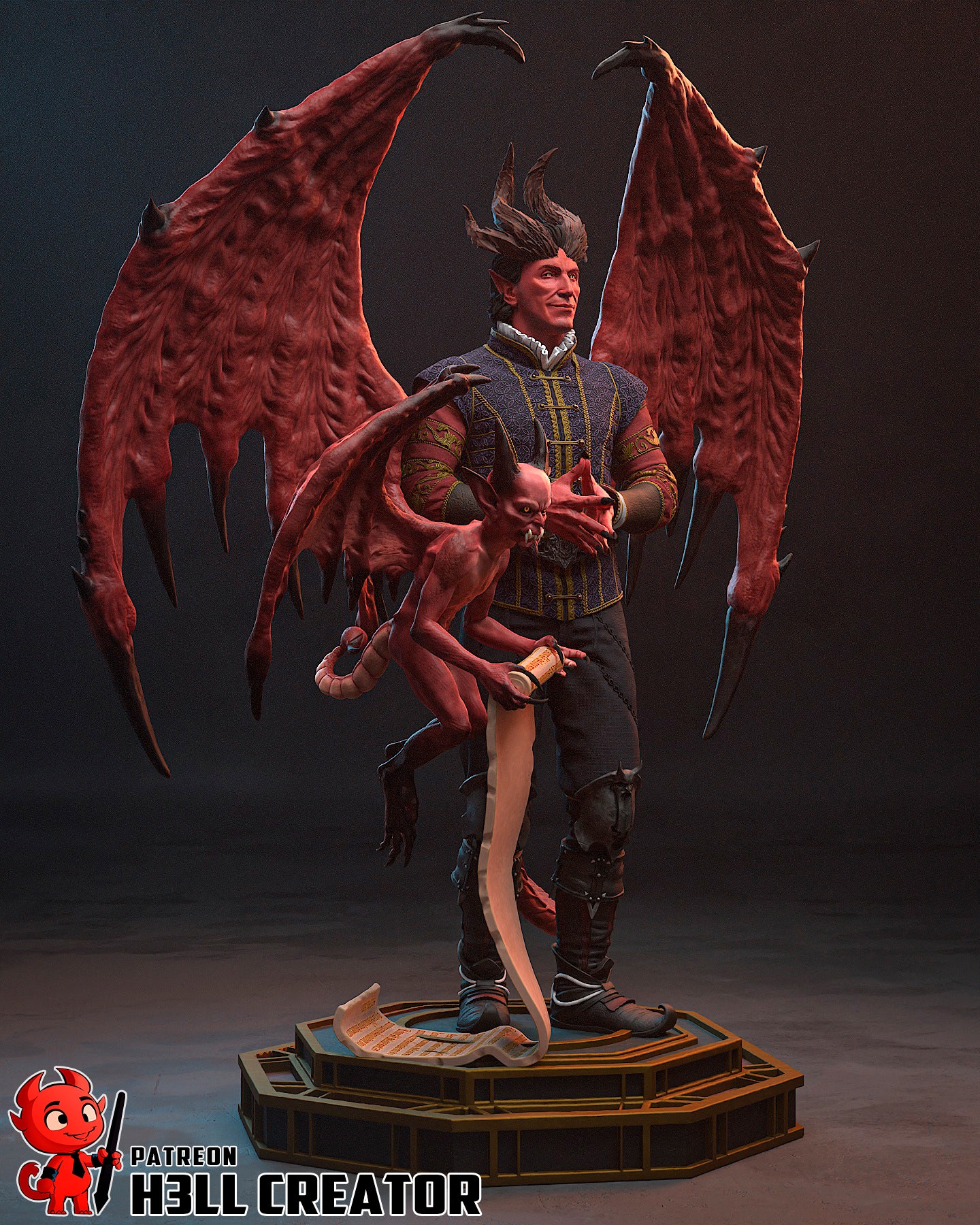 1:12 Infernal Aristocrat | Resin Garage Kit Figure Game Fan Art | h3LL creator