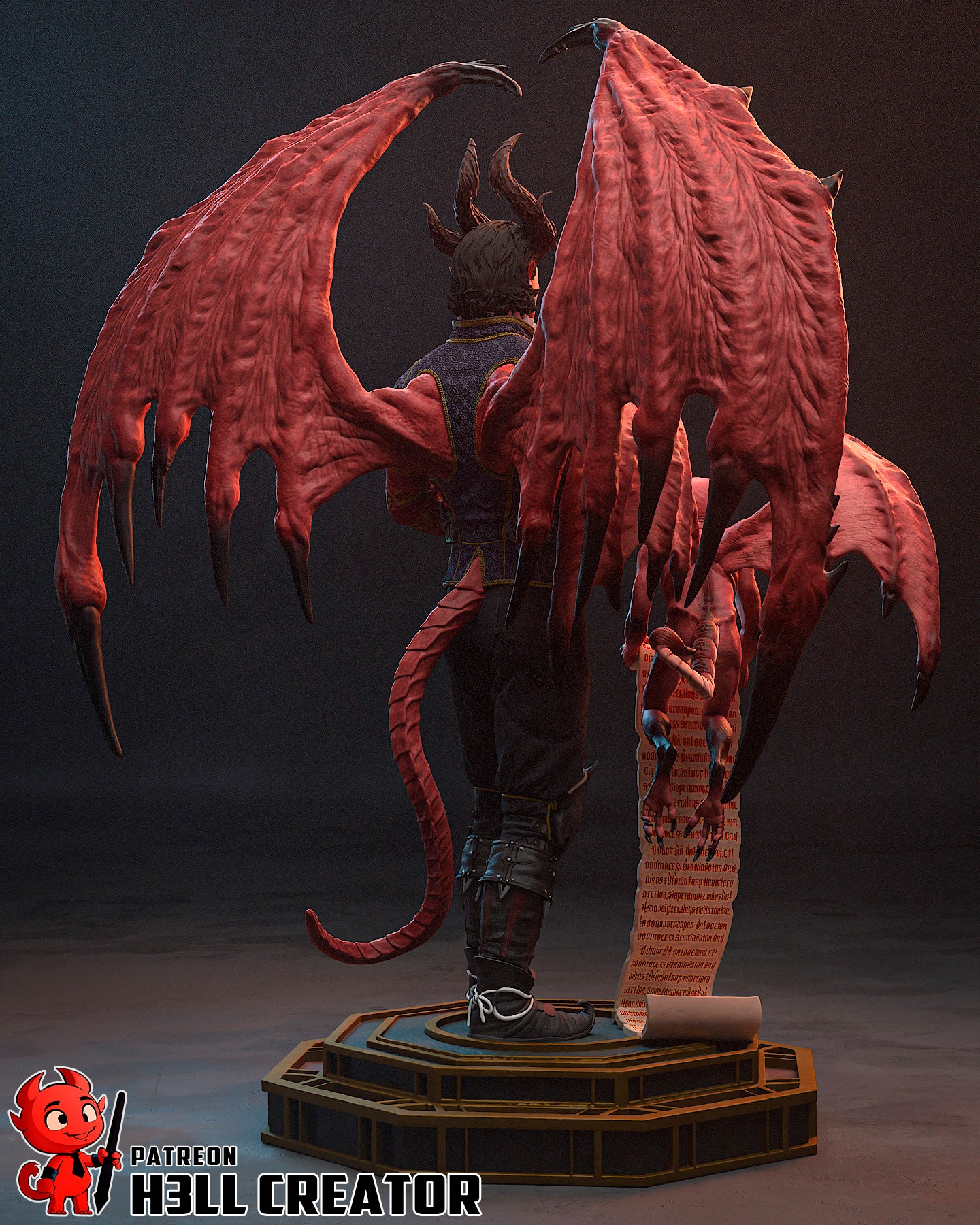 1:12 Infernal Aristocrat | Resin Garage Kit Figure Game Fan Art | h3LL creator