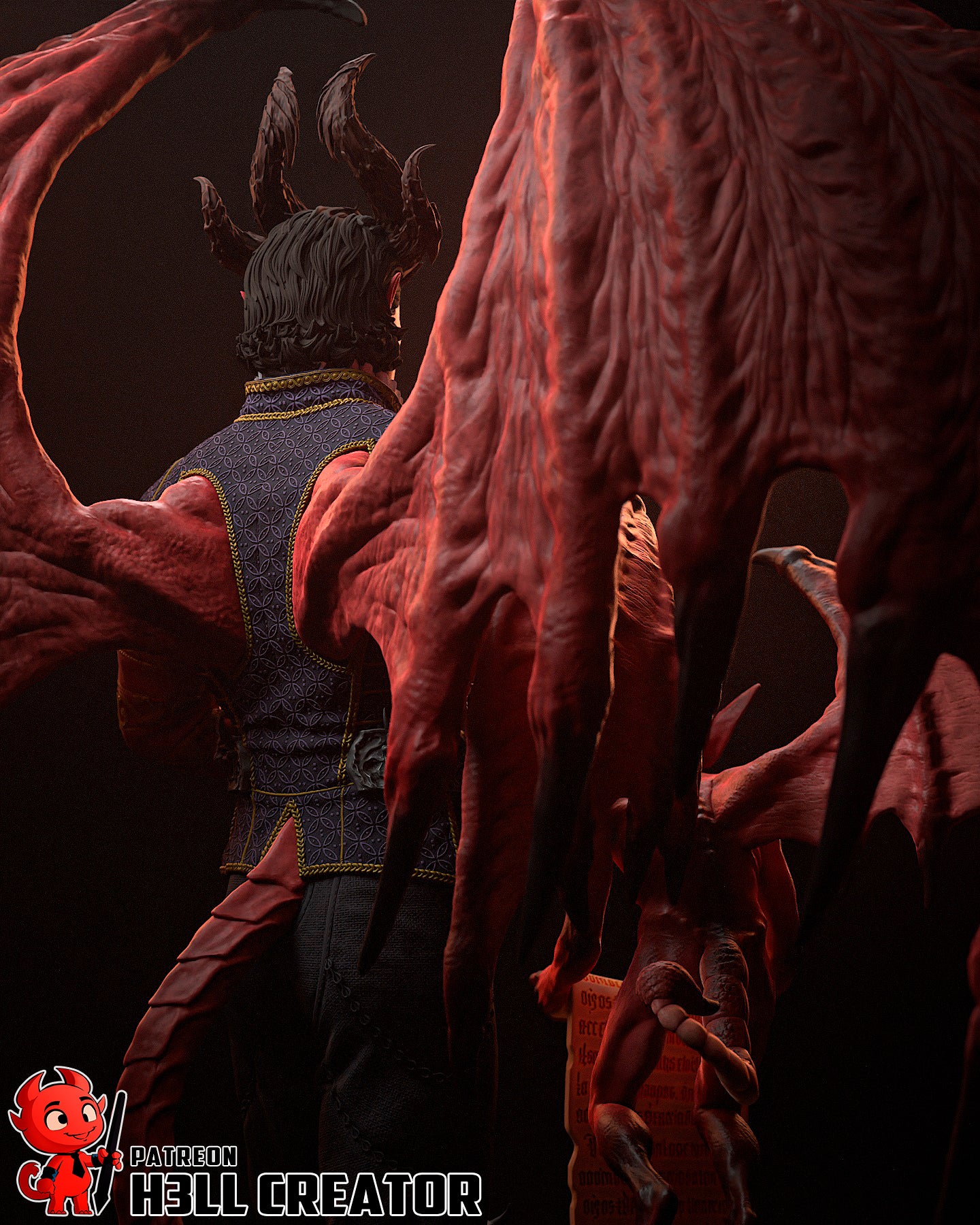 1:12 Infernal Aristocrat | Resin Garage Kit Figure Game Fan Art | h3LL creator