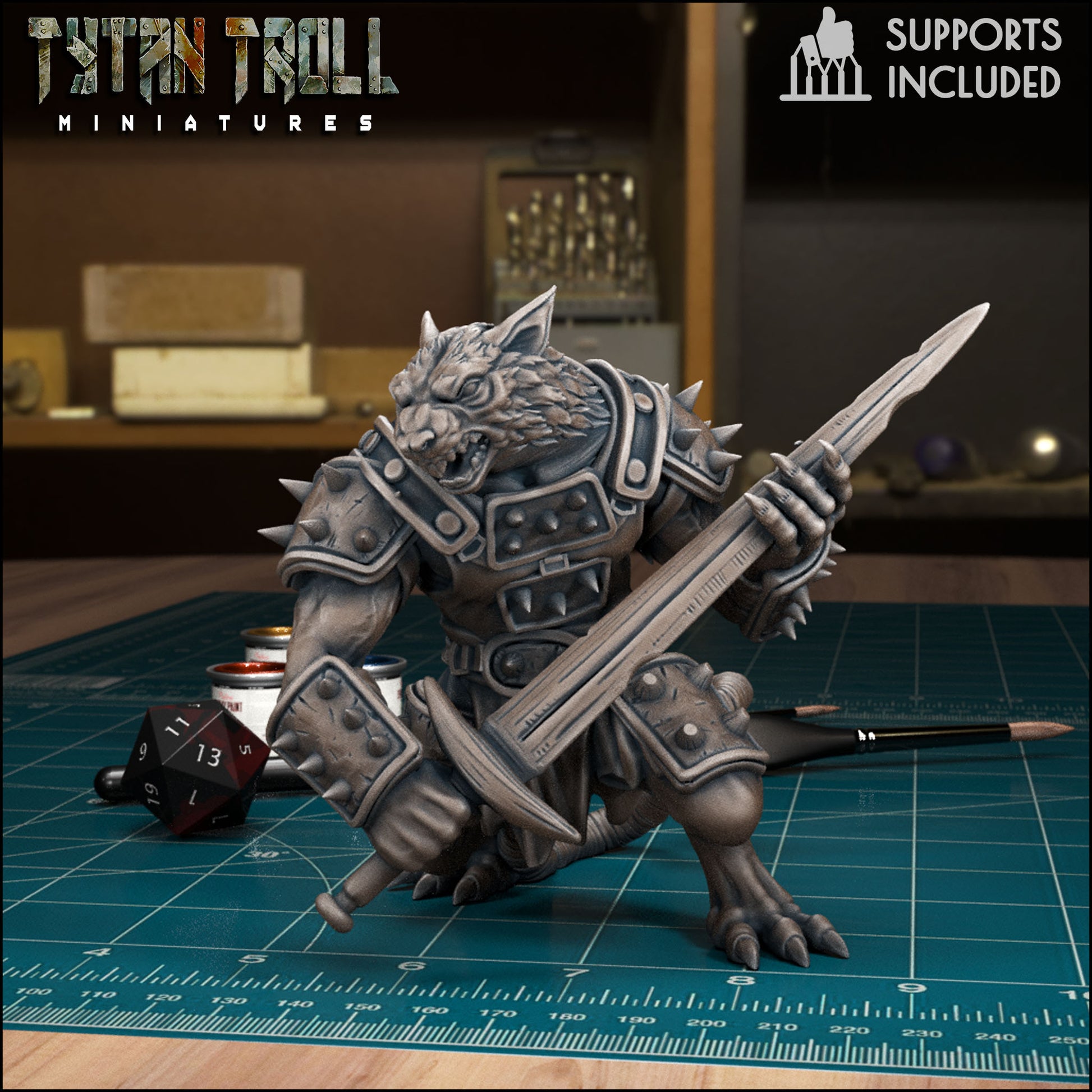 Ratmen, Ratfolk, Wererats | D&D TTRPG Mini | TytanTroll Miniatures