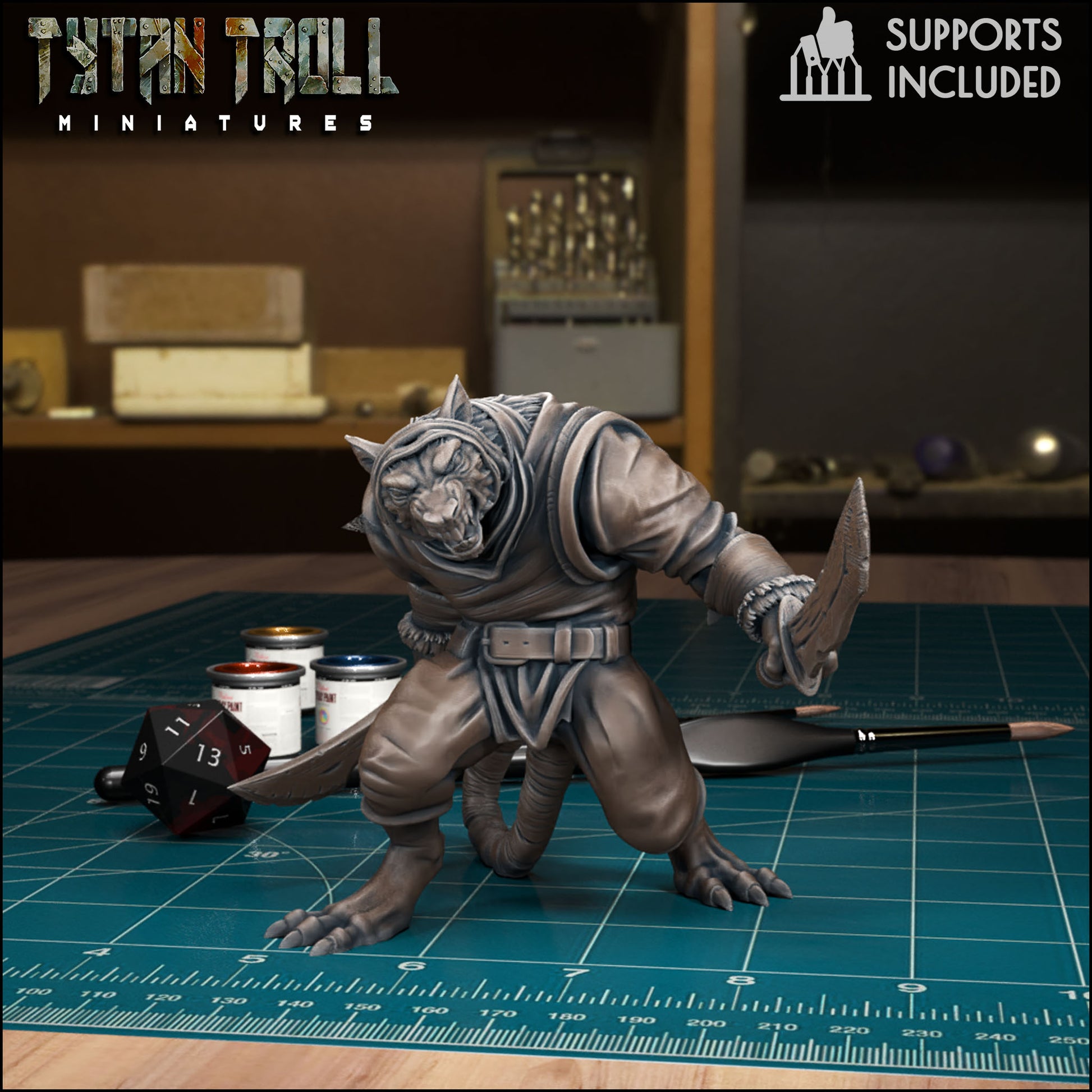 Ratmen, Ratfolk, Wererats | D&D TTRPG Mini | TytanTroll Miniatures