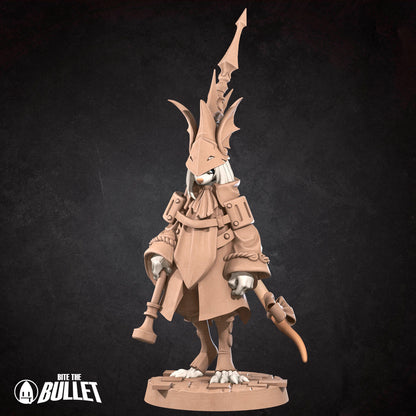 Detailed image of Tattles Told 3D Rat Knight miniature for D&D TTRPG, featuring a rat in knight armor on a detailed base.
