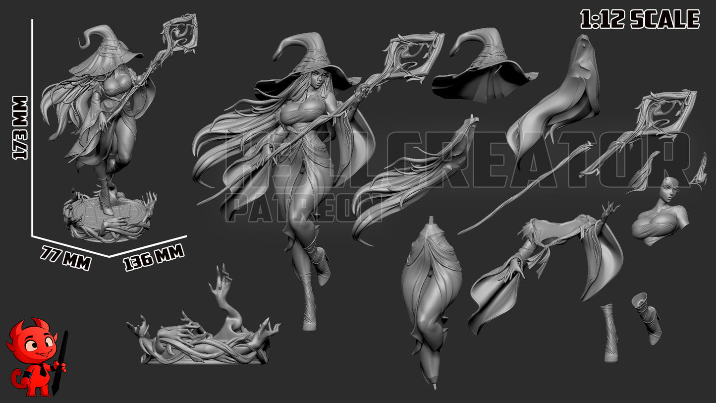 1:12 Reclusive Caster | Resin Garage Kit Figure Game Fan Art | h3LL creator