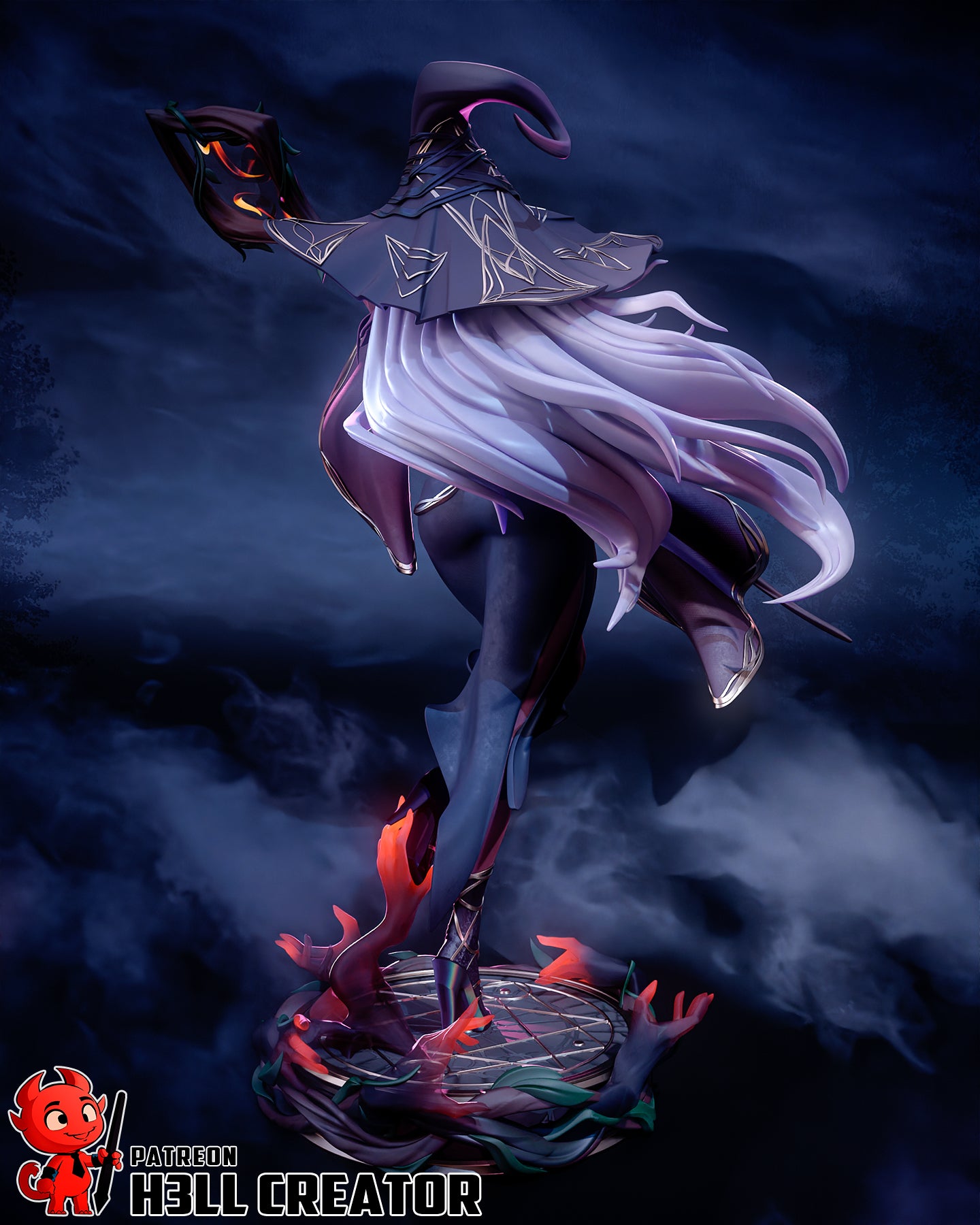 1:12 Reclusive Caster | Resin Garage Kit Figure Game Fan Art | h3LL creator