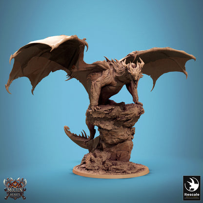 Red Dragon, 2024 Redesign | D&D TTRPG Dragon Miniature | Rescale Miniatures