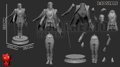 1:12 Gentleman in the Unraveling Dream | Resin Garage Kit Figure Game Fan Art | h3LL creator