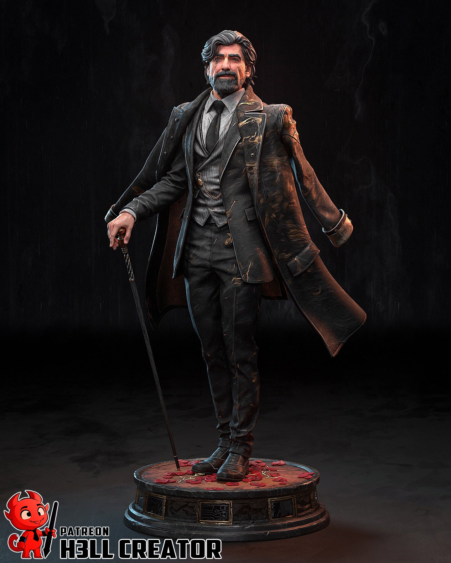 1:12 Gentleman in the Unraveling Dream | Resin Garage Kit Figure Game Fan Art | h3LL creator