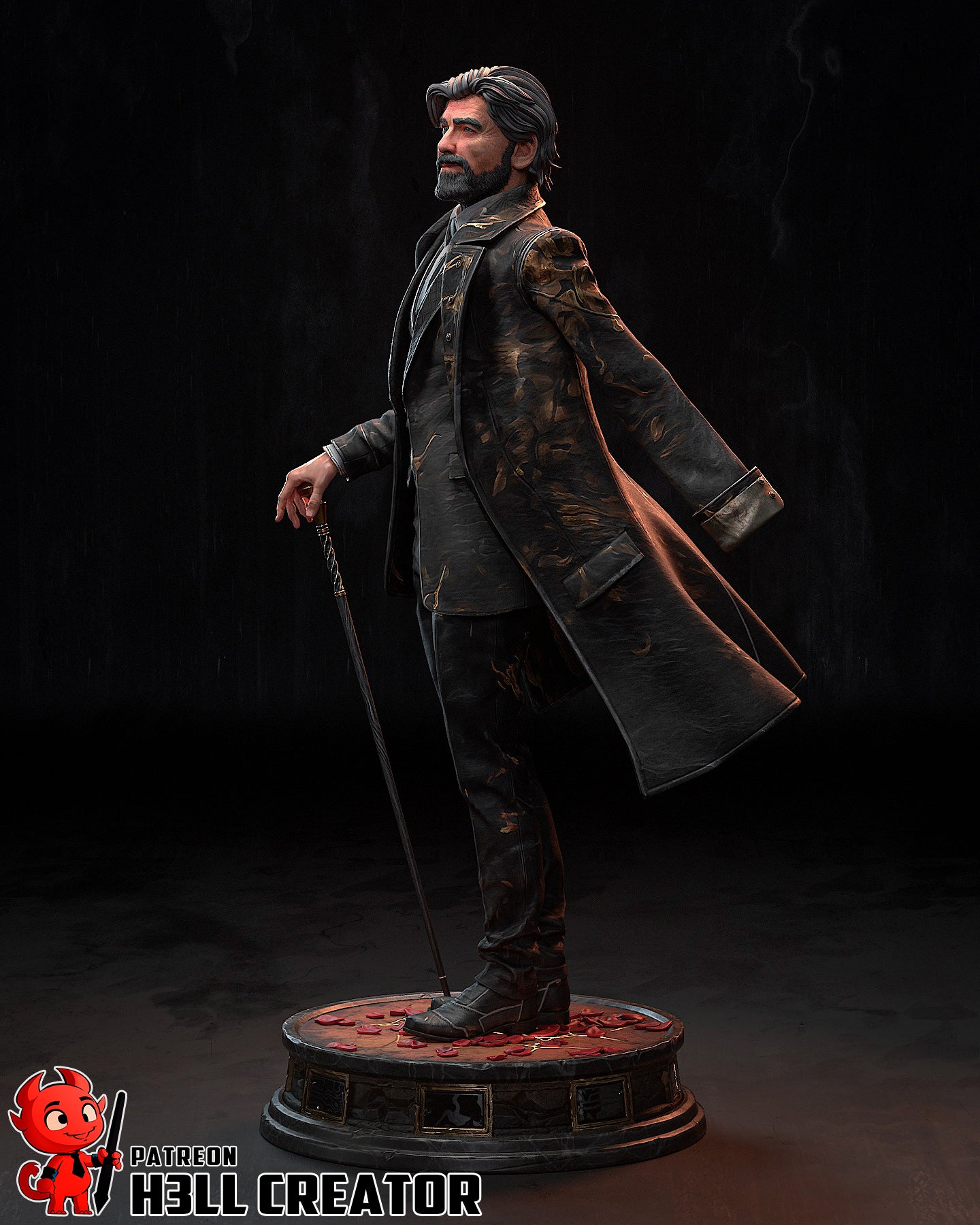 1:12 Gentleman in the Unraveling Dream | Resin Garage Kit Figure Game Fan Art | h3LL creator