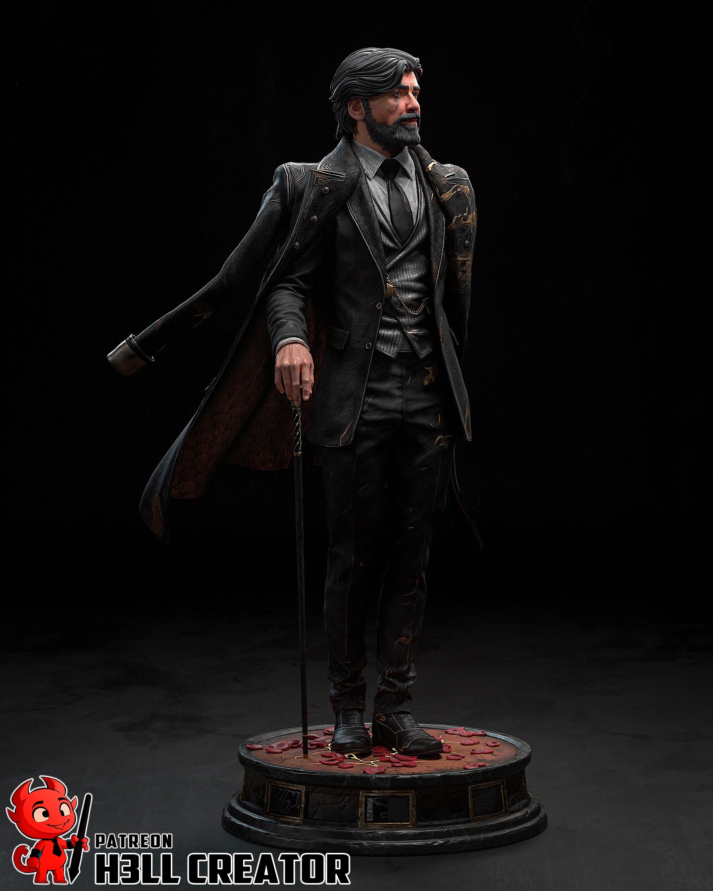 1:12 Gentleman in the Unraveling Dream | Resin Garage Kit Figure Game Fan Art | h3LL creator