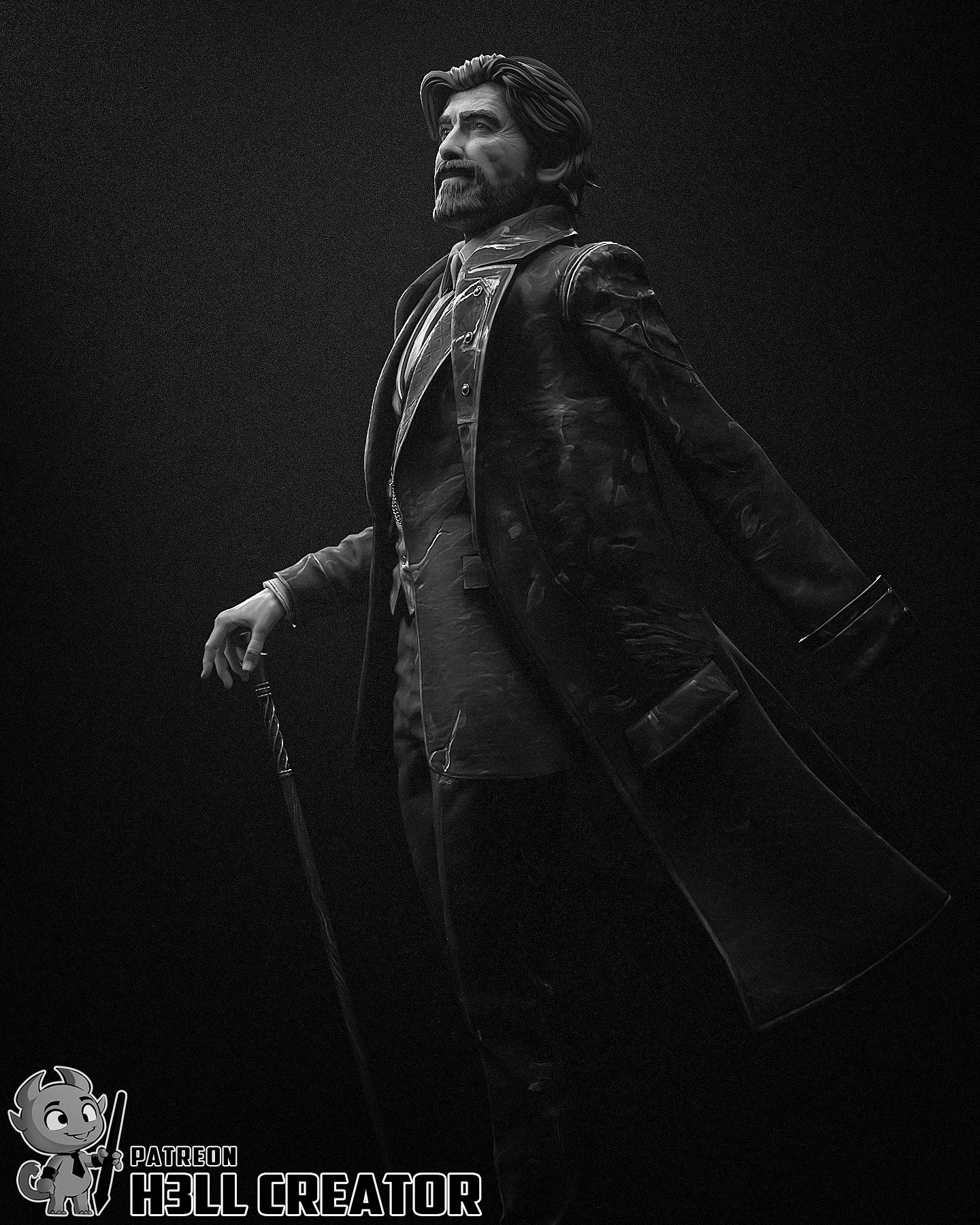 1:12 Gentleman in the Unraveling Dream | Resin Garage Kit Figure Game Fan Art | h3LL creator