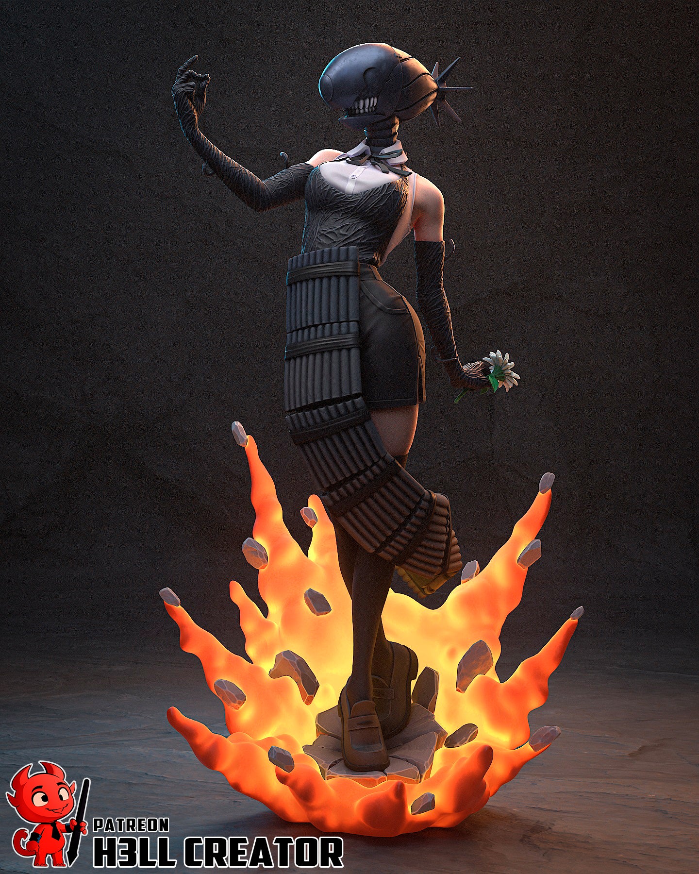 1:10 Explosive Assassin | Resin Garage Kit Figure Game Fan Art | h3LL creator