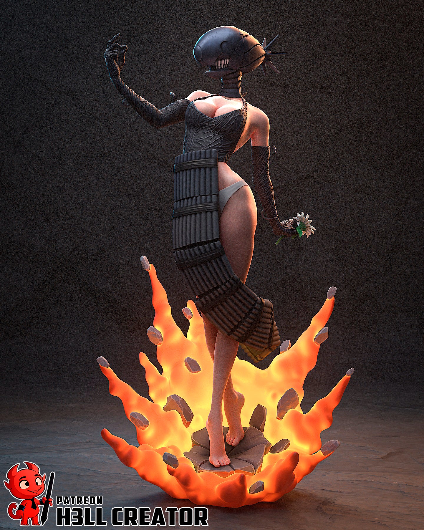 1:10 Explosive Assassin | Resin Garage Kit Figure Game Fan Art | h3LL creator