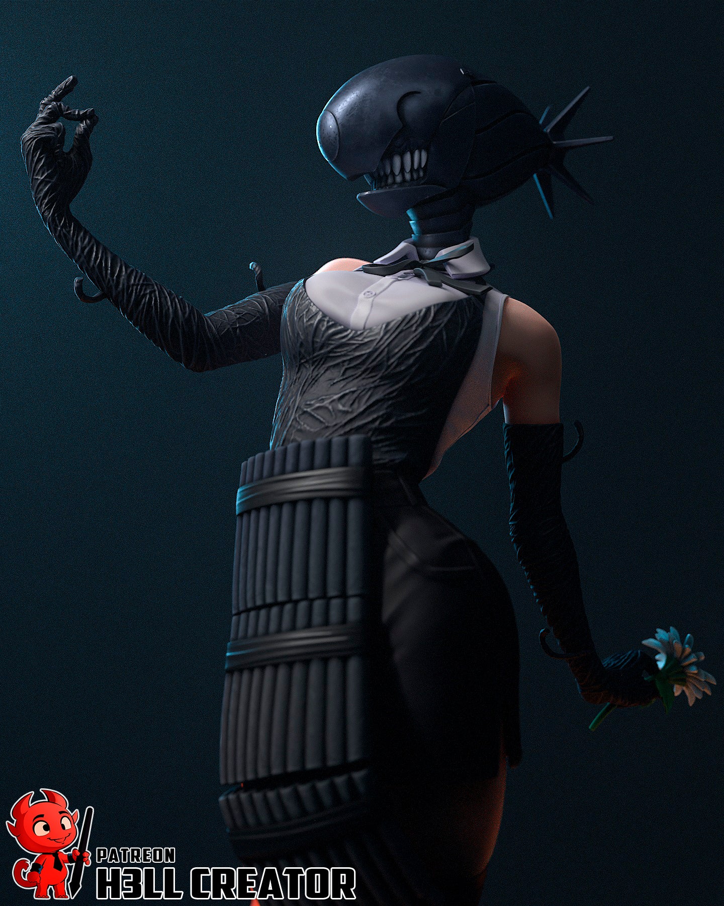 1:10 Explosive Assassin | Resin Garage Kit Figure Game Fan Art | h3LL creator