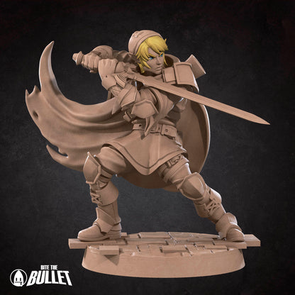 D&D TTRPG miniature of Rinku with a weapon, detailed figure from Tattles Told 3D, for tabletop gaming adventures.