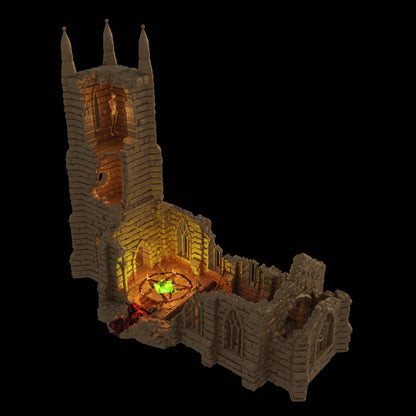 Forsaken Cultist Church | 28mm Scale Model Terrain | D&D TTRPG Playable 3D Printed Building | MiniatureLand