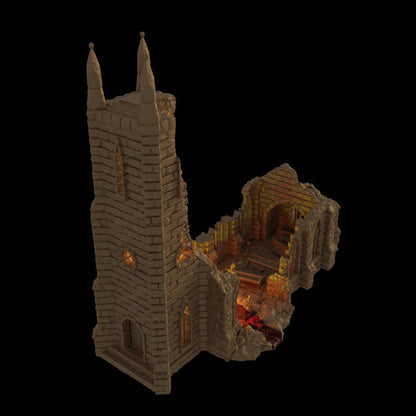 Forsaken Cultist Church | 28mm Scale Model Terrain | D&D TTRPG Playable 3D Printed Building | MiniatureLand