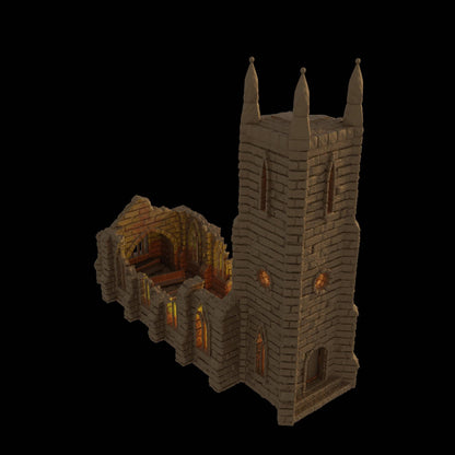 Forsaken Cultist Church | 28mm Scale Model Terrain | D&D TTRPG Playable 3D Printed Building | MiniatureLand