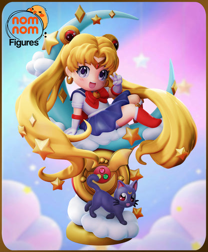 Chibi Moon Guardian | Resin Garage Kit Figure Anime Fan Art | Nomnom Figures
