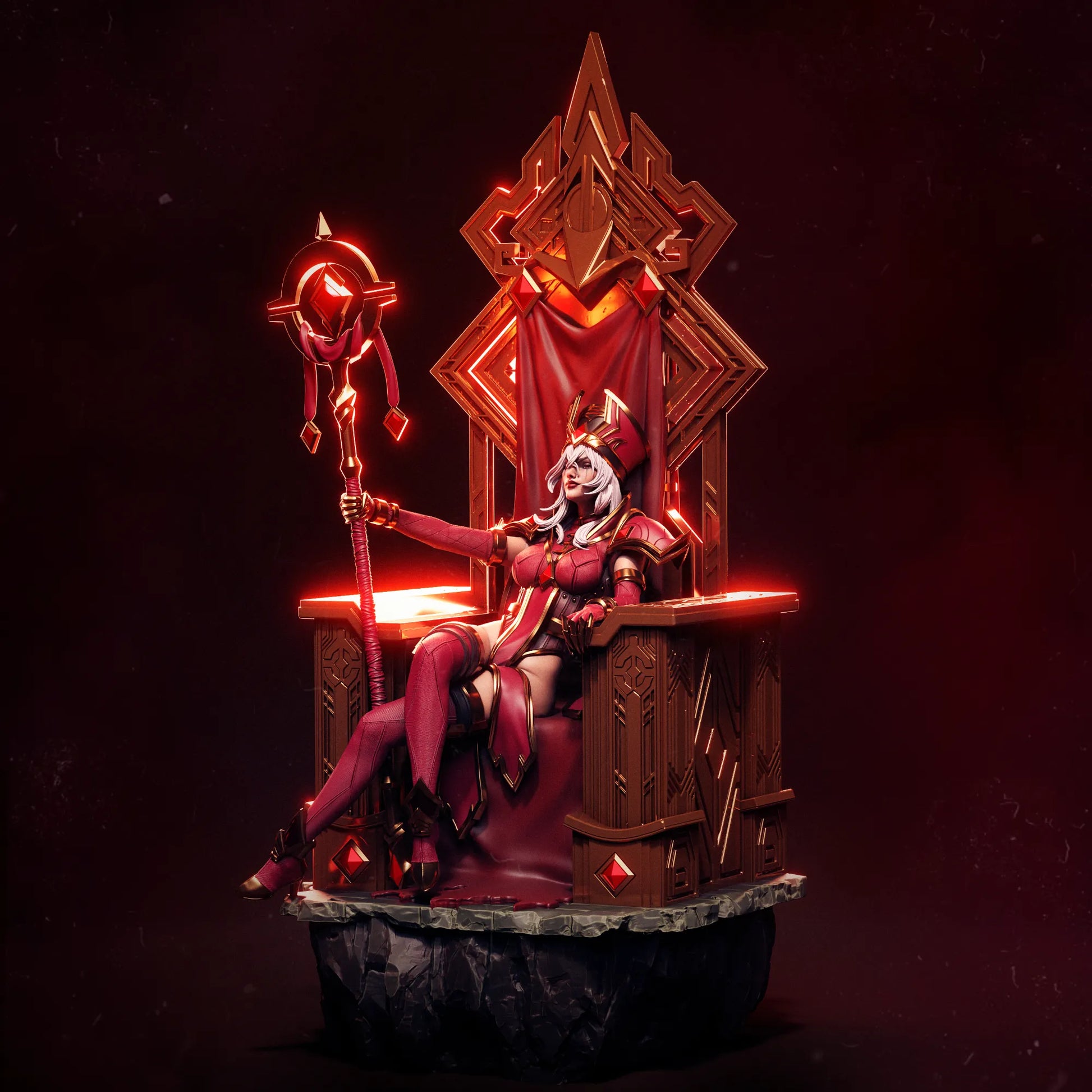 1:12 Scarlet Battle Priestess | 3D Printed Resin Garage Kit Figure | CA 3D Studios - Tattles Told 3D