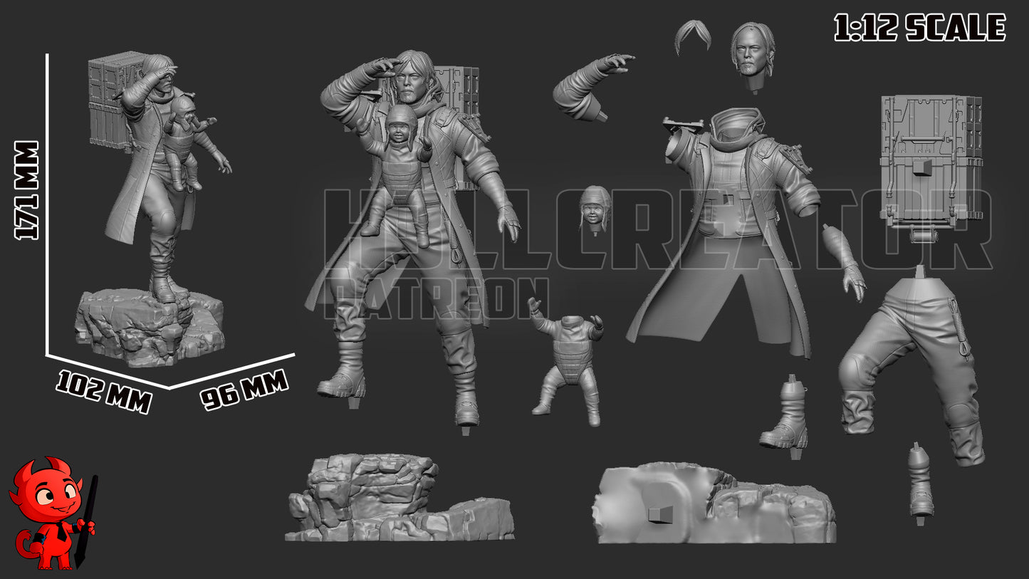 1:12 Carrying Tomorrow | Resin Garage Kit Figure Game Fan Art | h3LL creator