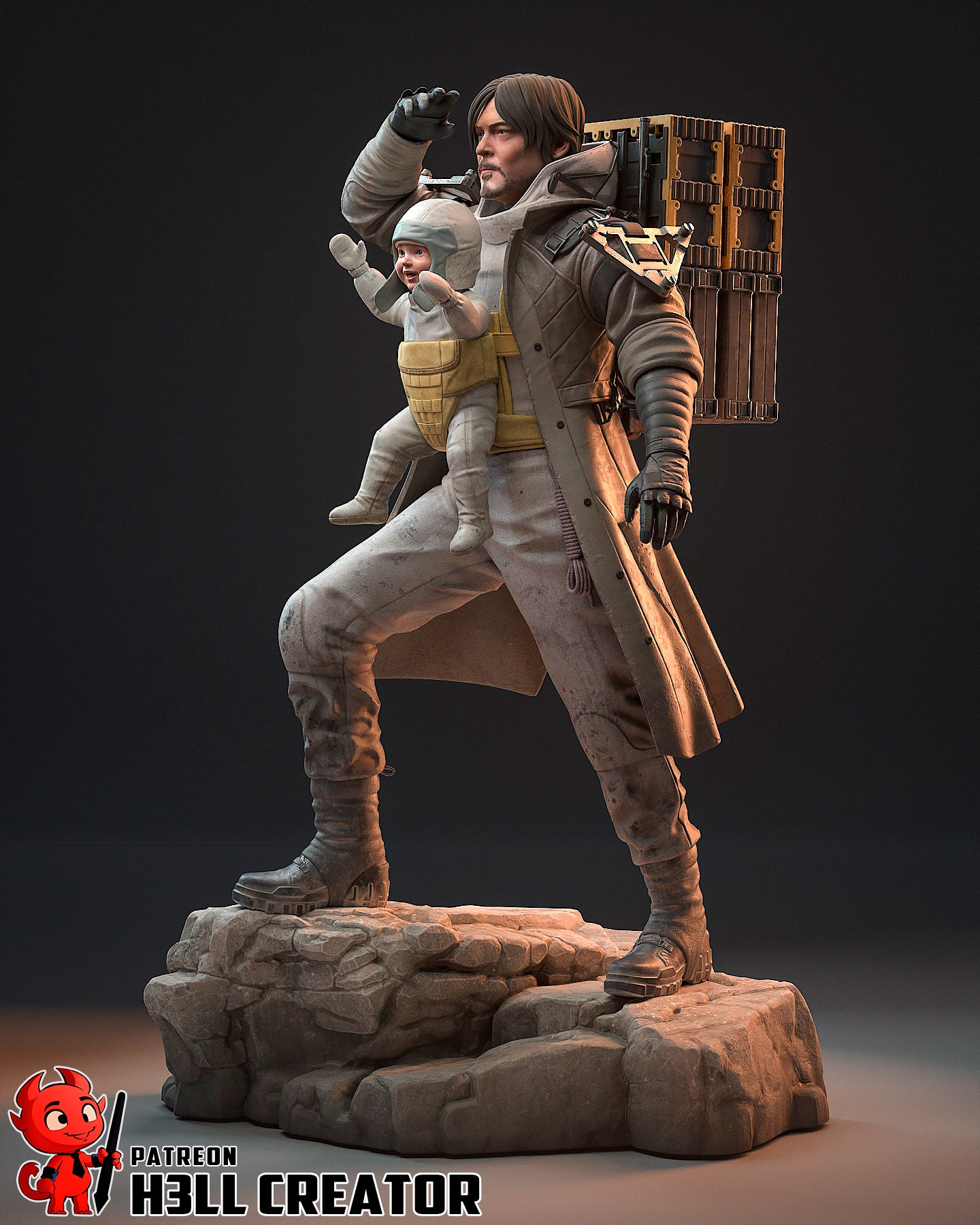 1:12 Carrying Tomorrow | Resin Garage Kit Figure Game Fan Art | h3LL creator