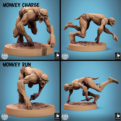Rescaled Tattles Told 3D Savage Ghoul miniature from Broken Blood Undead Ghoul Warband for D&D TTRPG gameplay, detailed undead monster figure