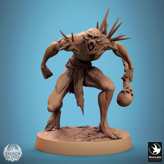 Rescaled Savage Ghoul miniature from Tattles Told 3D, featuring a broken blood undead ghoul warband for D&D TTRPG gameplay.