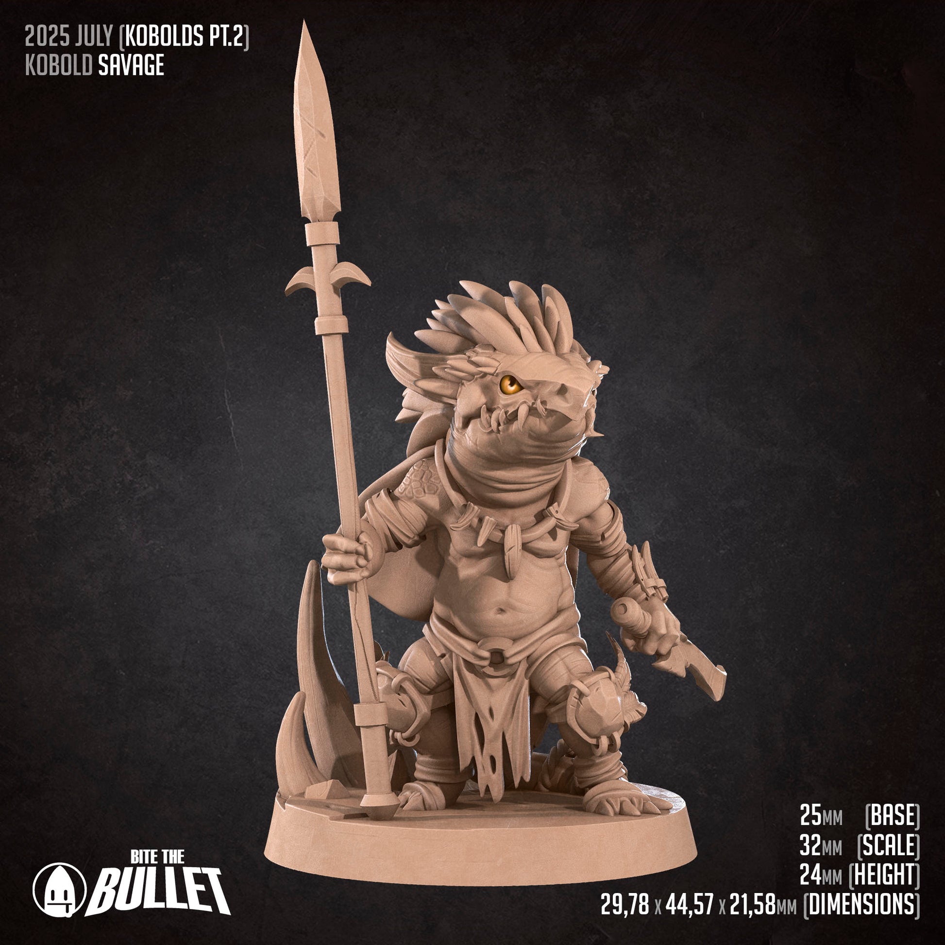 Kobold Savage | D&D TTRPG Miniature | Bite the Bullet