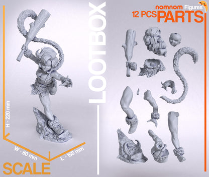 Stone Age Queen | Resin Garage Kit Figure Anime Fan Art | Nomnom Figures
