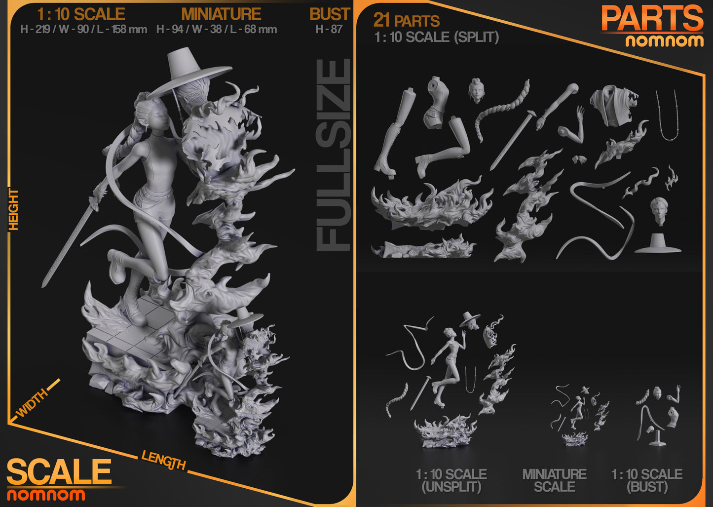 1:10 We Could Be Free | Resin Garage Kit Figure Fan Art | Nomnom Figures